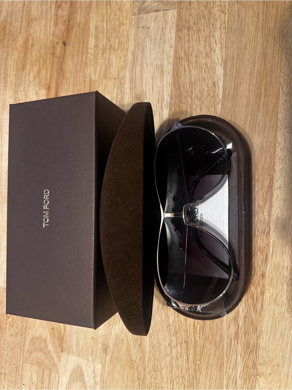 Tom Ford Black Aviator Sunglasses